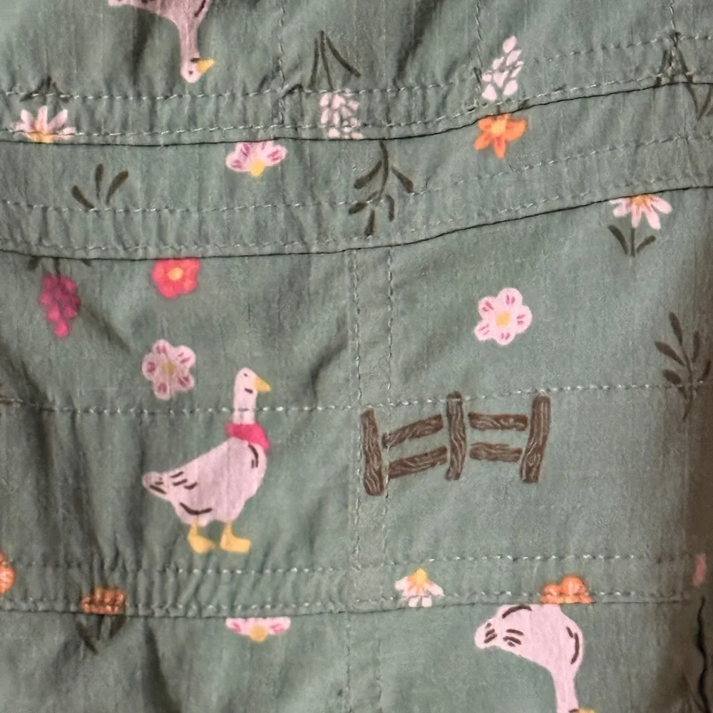 Duluth Trading Green Patterned Plus Sized Overalls - Picture 1 of 3